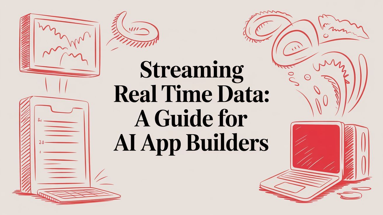 Streaming Real Time Data: A Guide for AI App Builders cover